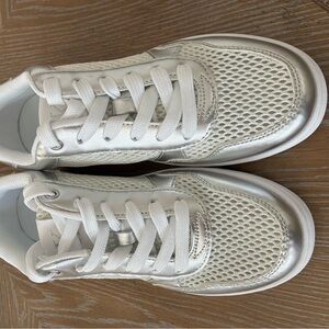 Calvin Klein White Silver Sneakers